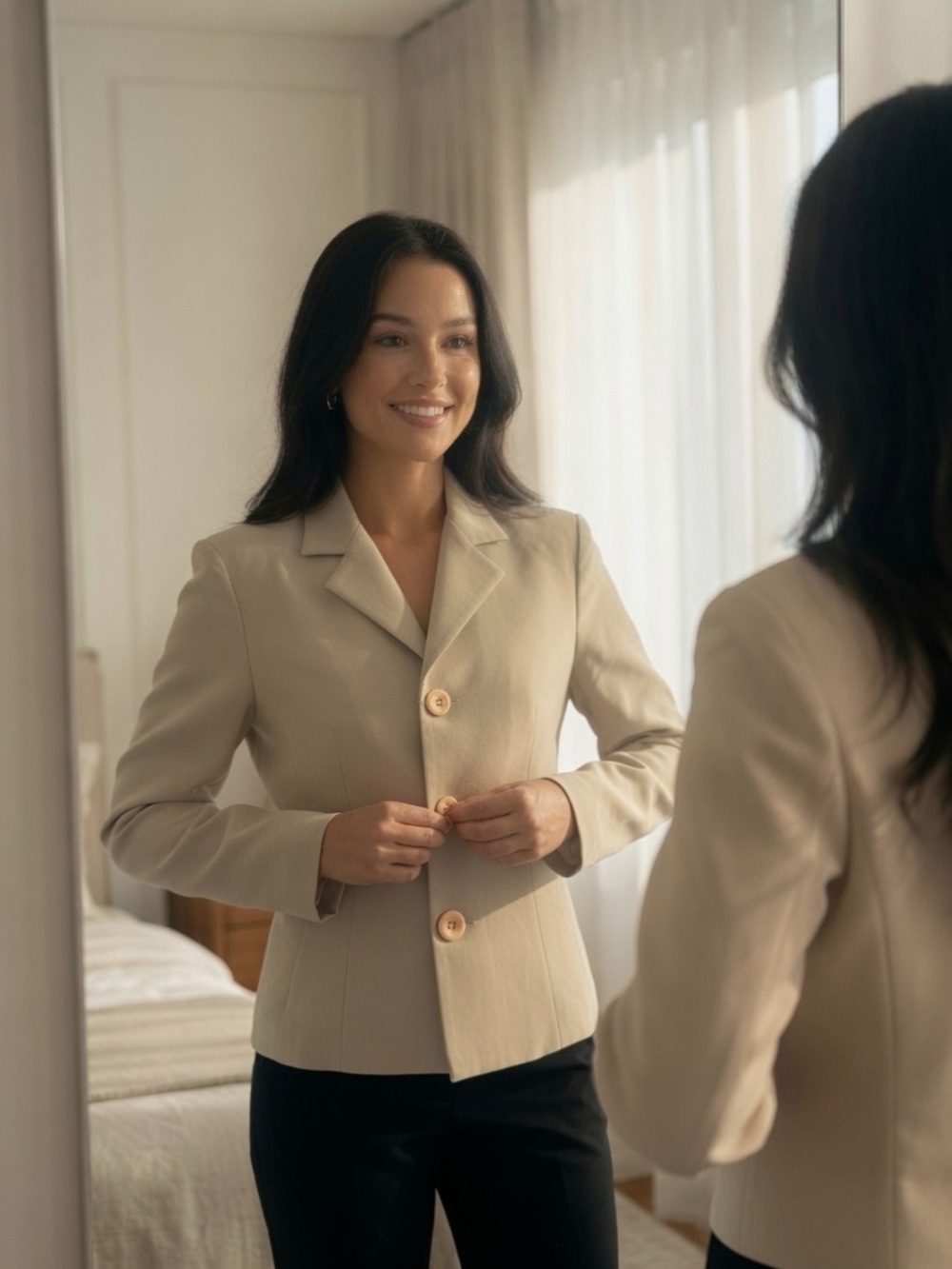 XOXO Women's Tan Short Blazer Jacket